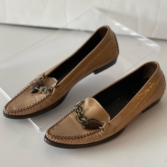 Stuart Weitzman Women's Nude Beige Loafer Flats Slip On Comfort Shoes Jewel, 6 - Picture 6 of 10